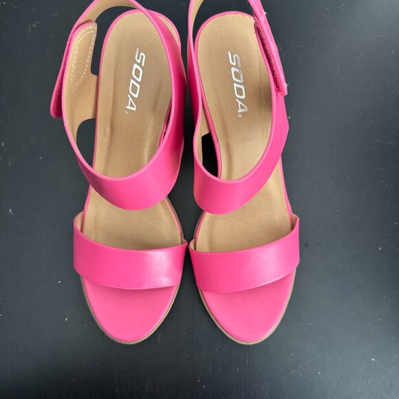 Soda - Willa Wedges - Fuchsia - 10 - Picture 2 of 9
